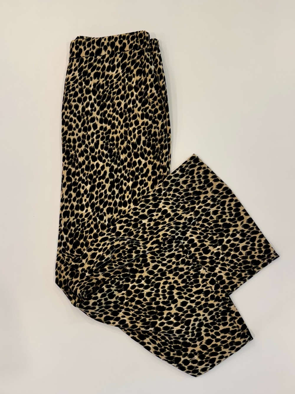 J. Crew Leopard Print Wide Leg Cropped Pants